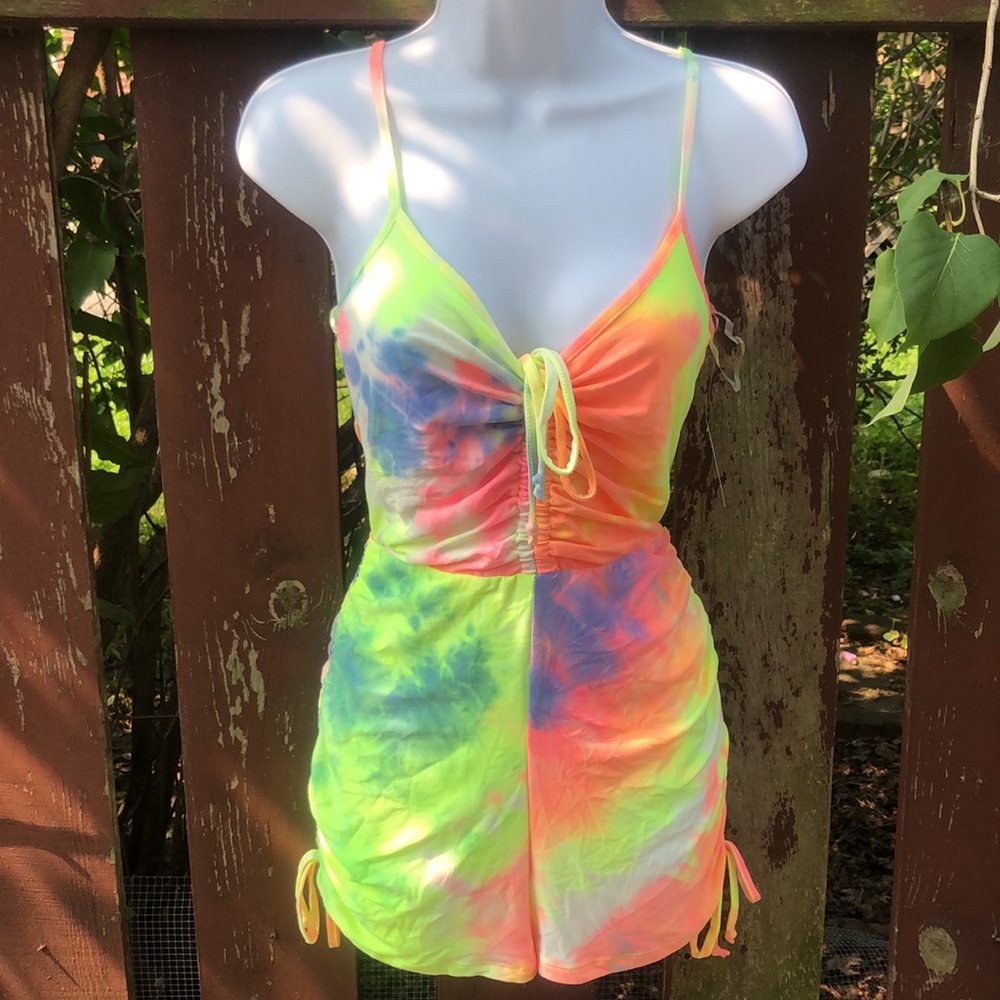 Tie dye tank ro multi size( m)(🔥)